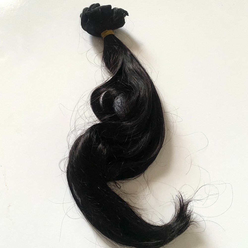 16-inch Human Hair, 1 bundle, Black, 1B, natural black